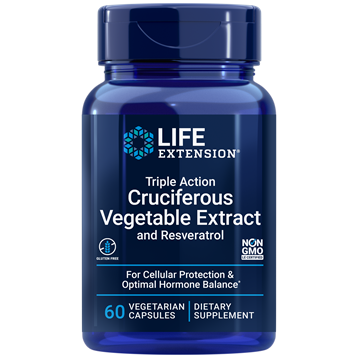 Triple Action Cruciferous Vegetable Extract 60 vegetarian capsules by Life Extension