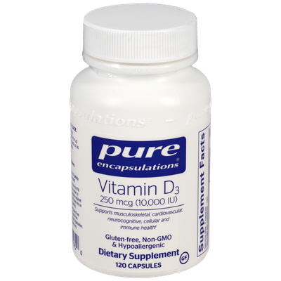 Vitamin D3 10,000 IU 120 vegetarian capsules by Pure Encapsulations