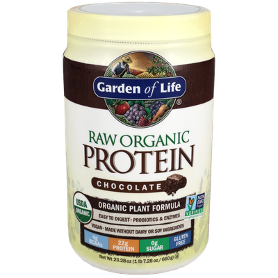 RAW Organic Protein - Real Raw Chocolate 650 Grams by Garden of Life