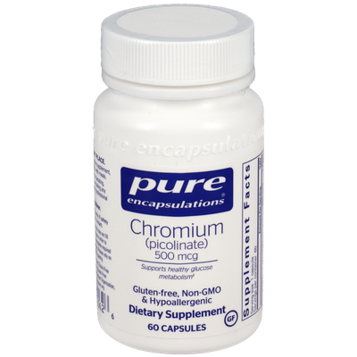 Chromium picolinate 500 mcg 60 vegetarian capsules by Pure Encapsulations