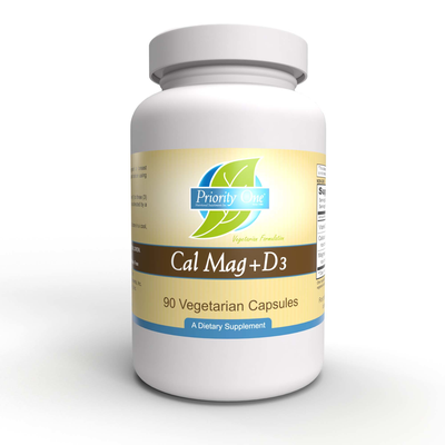 Cal Mag plus Vitamin D3 90 vegetarian capsules by Priority One
