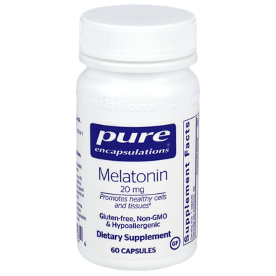 Melatonin 20 mg 60 vegetarian capsules by Pure Encapsulations