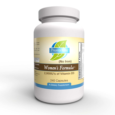 Women's Formula Iron Free 240 capsules by Priority One