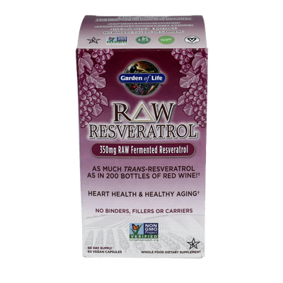 RAW Resveratrol 60 Capsules by Garden of Life