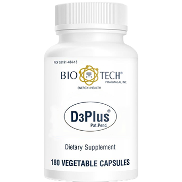 D3 Plus 180 Capsules by BioTech Pharmacal