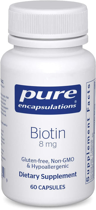 Biotin 8 mg 60 vegetarian capsules by Pure Encapsulations