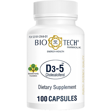 D3-5 Cholecalciferol 5,000 IU 100 capsules by BioTech Pharmacal