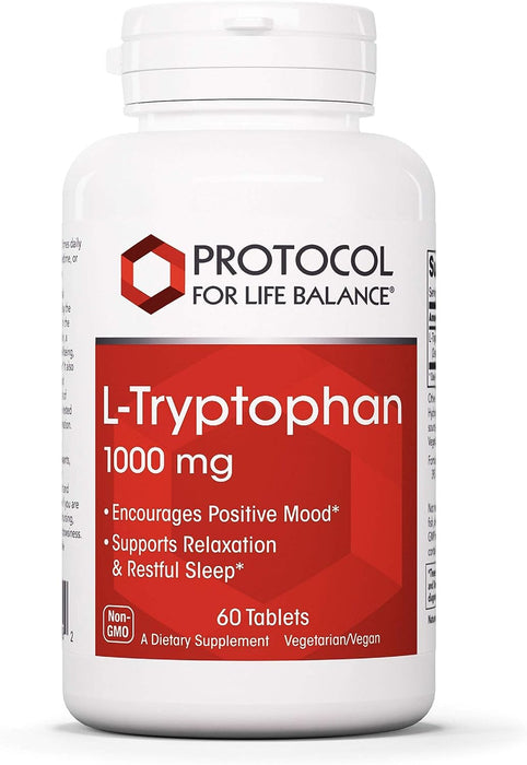 Tryptophan 1000 mg 60 tablets by Protocol For Life Balance