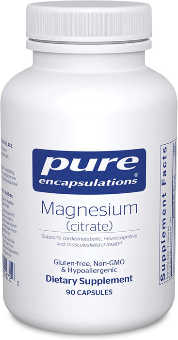 Magnesium citrate 150 mg 90 vegetarian capsules by Pure Encapsulations
