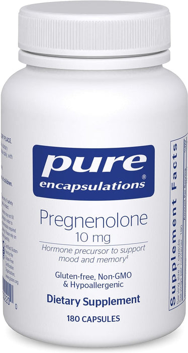 Pregnenolone 10 mg 180 vegetarian capsules by Pure Encapsulations