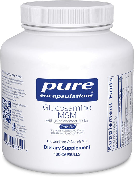 Glucosamine MSM with Joint Comfort 180 vegetarian capsules by Pure Encapsulations
