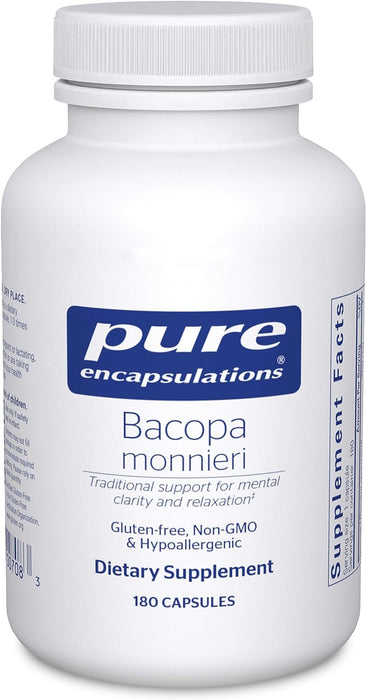 Bacopa monnieri 200 mg 180 vegetarian capsules by Pure Encapsulations