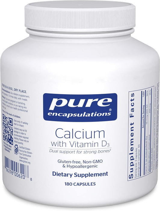 Calcium with Vitamin D3 180 vegetarian capsules by Pure Encapsulations