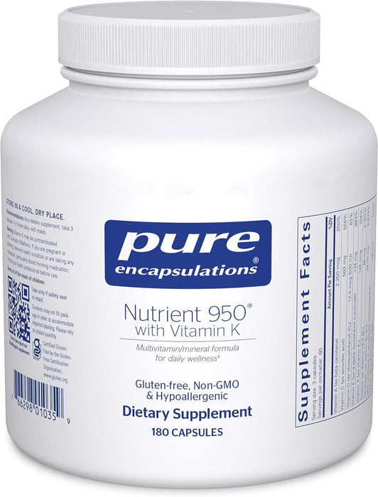 Nutrient 950 with Vitamin K 180 vegetarian capsules by Pure Encapsulations