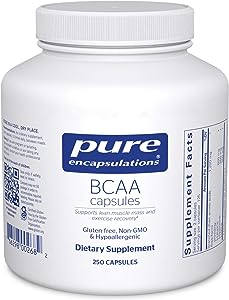 BCAA 600 mg 250 vegetarian capsules by Pure Encapsulations