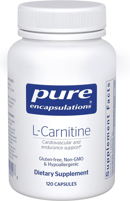 L-Carnitine 340 mg 120 vegetarian capsules by Pure Encapsulations