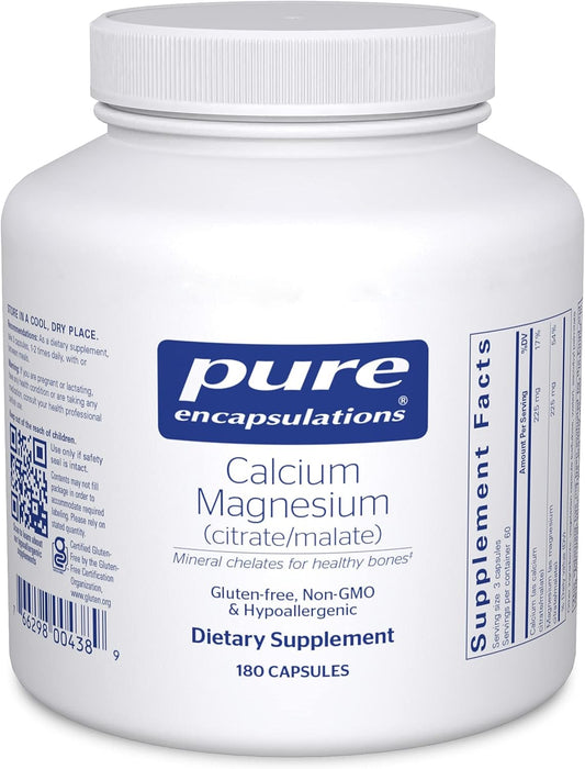 Calcium Magnesium (citrate/malate) 180 caps by Pure Encapsulations