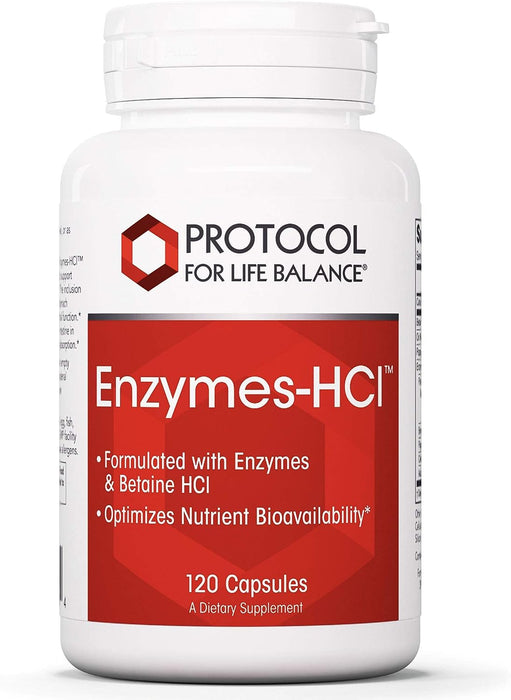 Enzymes-HCl 120 capsules by Protocol For Life Balance