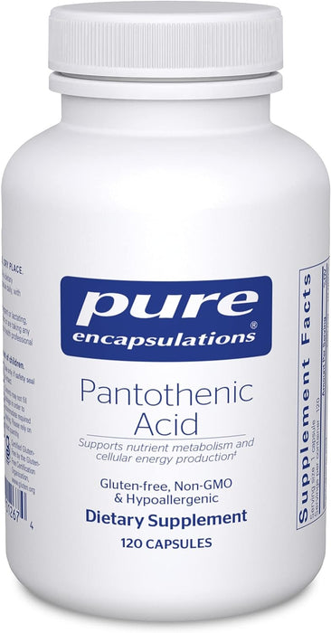 Pantothenic Acid 120 vegetarian capsules by Pure Encapsulations