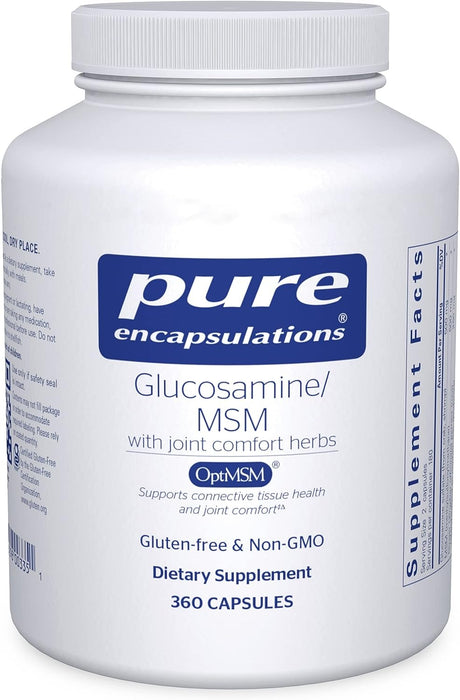 Glucosamine MSM with Joint Comfort 360 vegetarian capsules by Pure Encapsulations