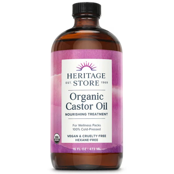 Organic Castor Oil  16 Ounces by Heritage