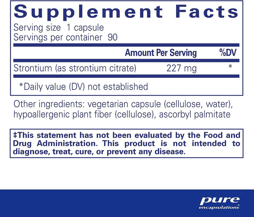 Strontium Citrate 90 vegetarian capsules by Pure Encapsulations