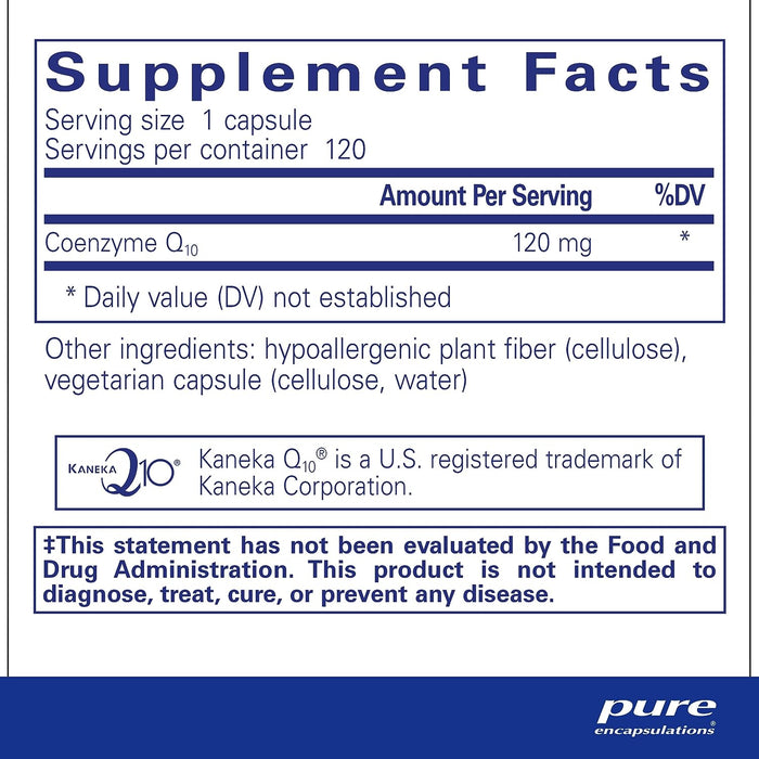 CoQ10 120 mg 120 vegetarian capsules by Pure Encapsulations