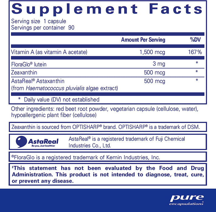 Vitamin A + Carotenoids 90 caps by Pure Encapsulations