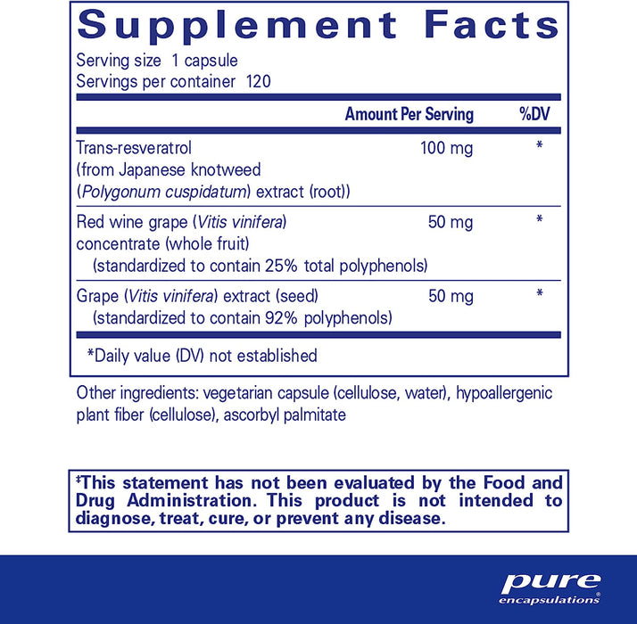 Resveratrol EXTRA 120 Capsules by Pure Encapsulations