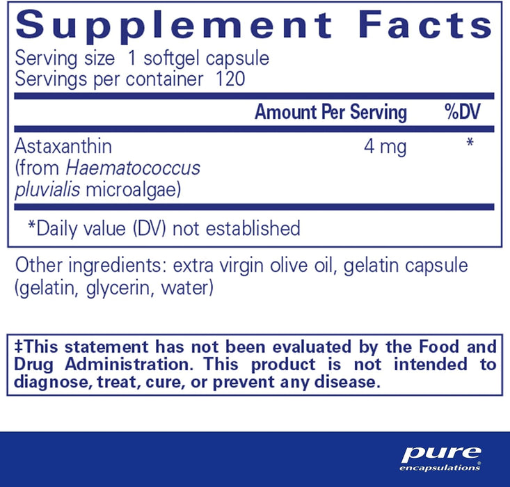 Astaxanthin 120 softgels by Pure Encapsulations