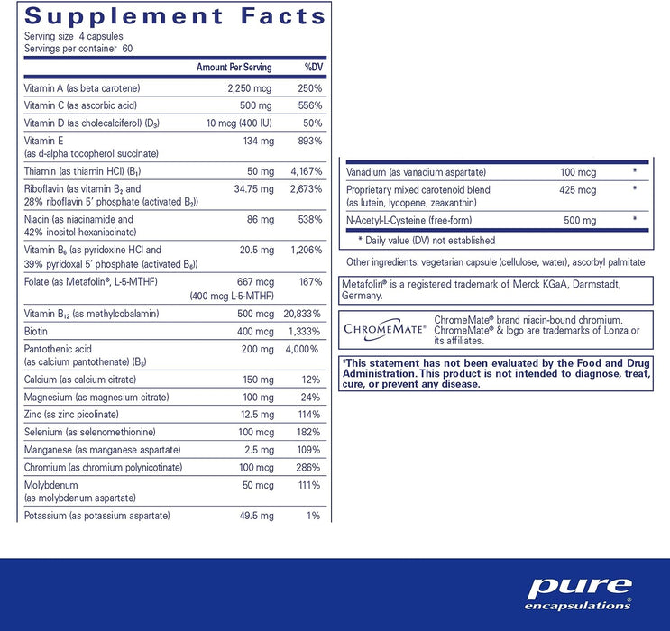 Nutrient 950 with NAC 240 vegetarian capsules by Pure Encapsulations