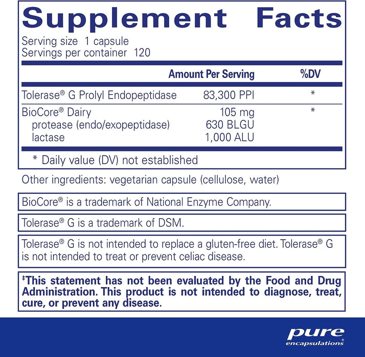 Gluten/Dairy Digest 120 capsules by Pure Encapsulations