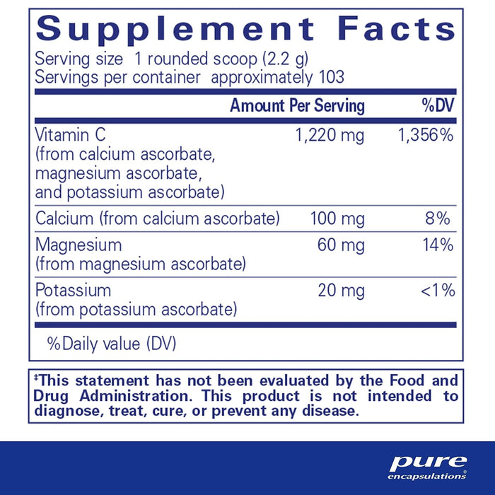 Buffered Ascorbic Acid powder 227 gm by Pure Encapsulations