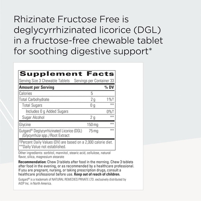 Rhizinate Sugarless 100 chewables by Integrative Therapeutics