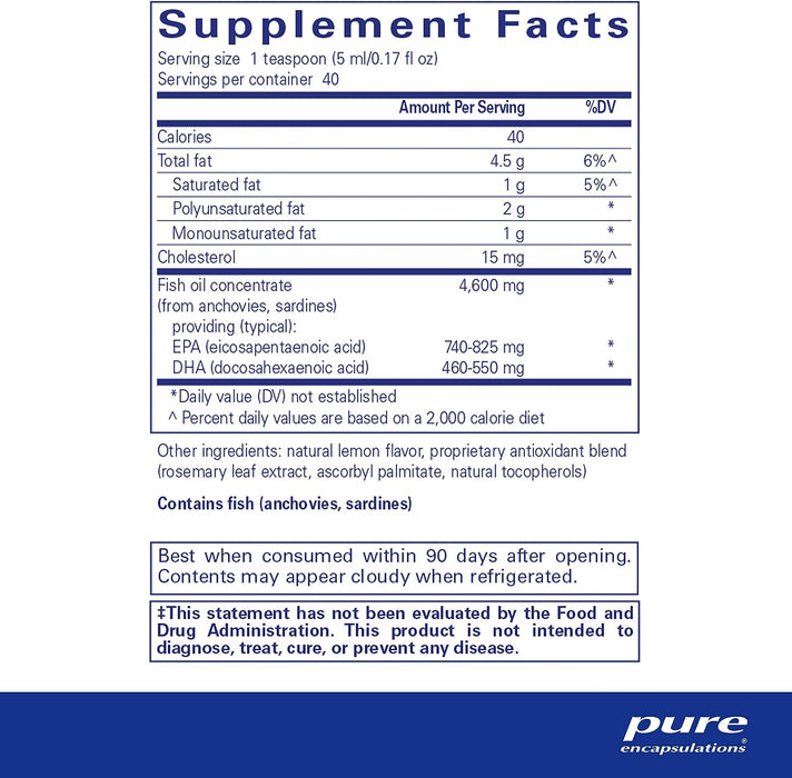 EPA-DHA liquid 200 ml by Pure Encapsulations