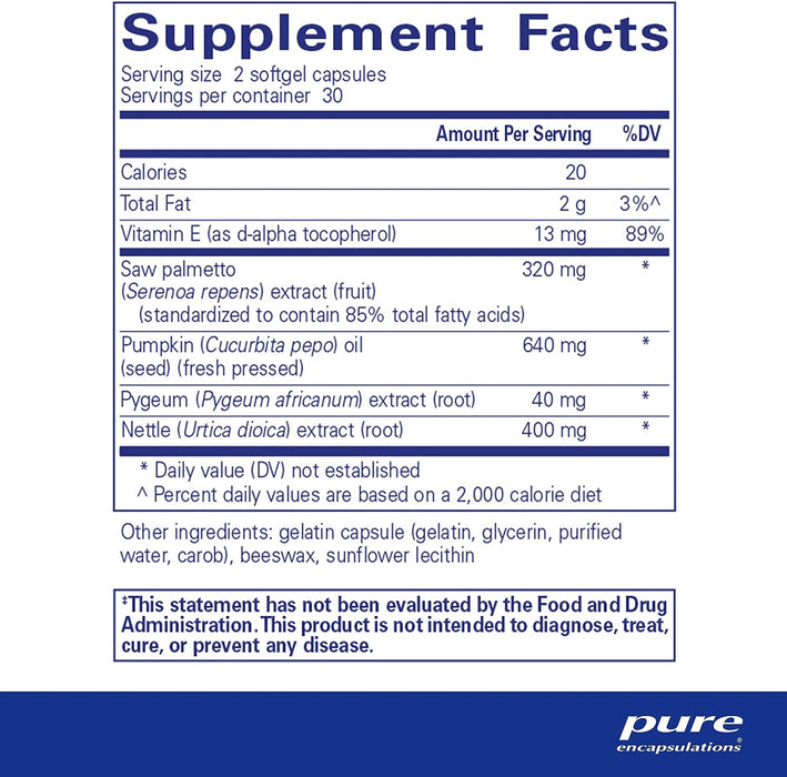 Saw Palmetto Plus with Nettle Root 120 softgels by Pure Encapsulations