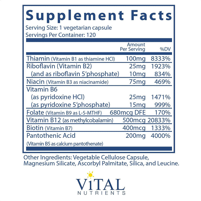 B-Complex 120 capsules by Vital Nutrients