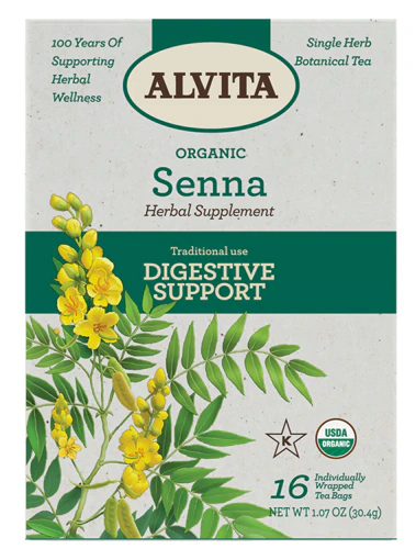 Senna Leaf Tea Organic 16 Bags by Alvita Teas
