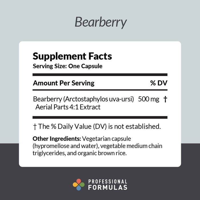 Bearberry 500 mg 90 caps by Professional Complementary Health Formulas