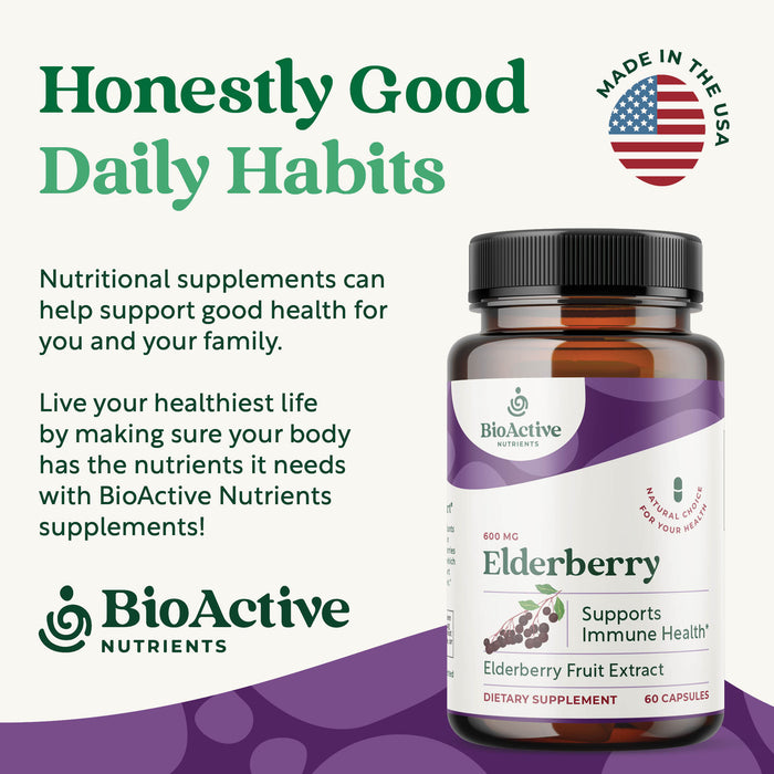 Elderberry 60 caps by BioActive Nutrients