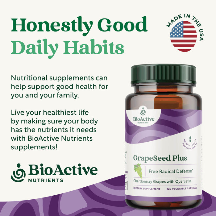 GrapeSeed PLUS with Quercetin 120 caps by BioActive Nutrients