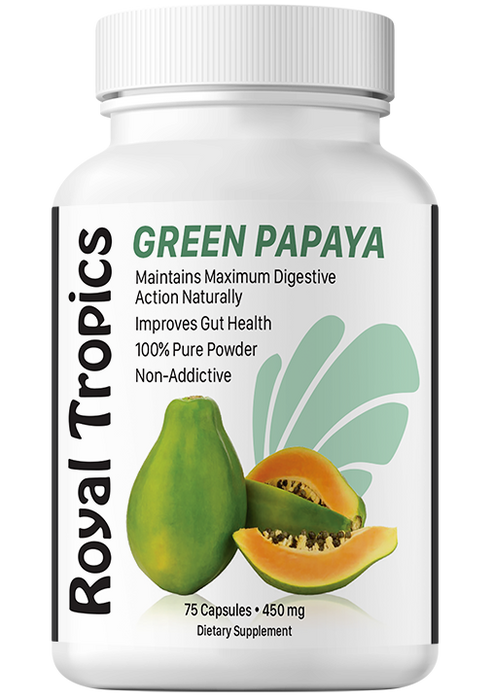 Green Papaya Digestive Enzymes 75 Capsules by Royal Tropics