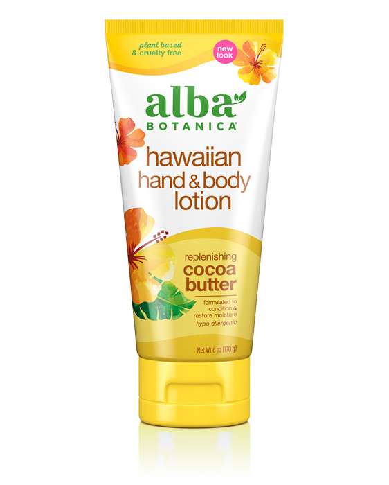 Hawaiian Cocoa Butter Hand & Body Lotion 6oz by Alba Botanica