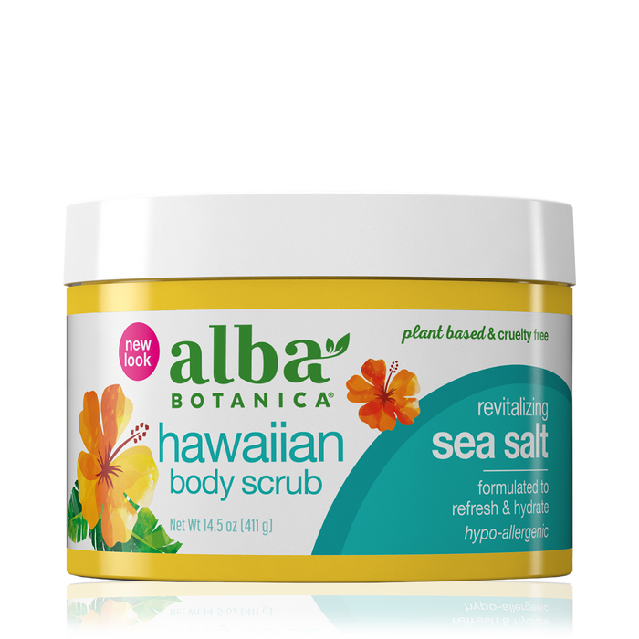 Hawaiian Body Scrub Sea Salt 14.5oz by Alba Botanica