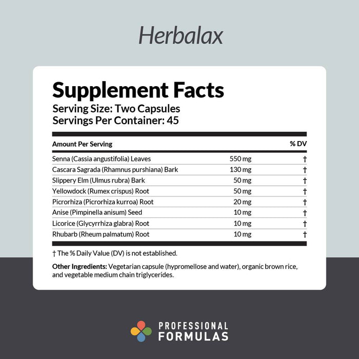 Herbalax 90 capsules by Professional Complementary Health Formulas