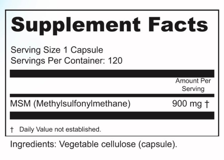 MSM 120 caps by BioActive Nutrients