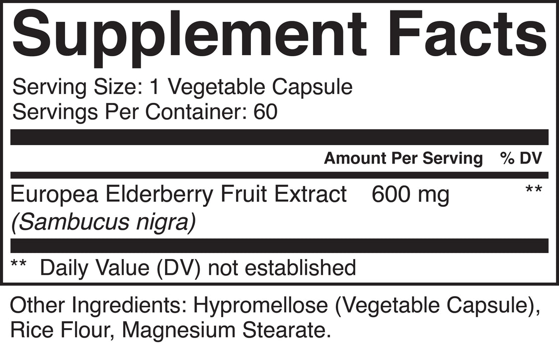 Elderberry 60 caps by BioActive Nutrients