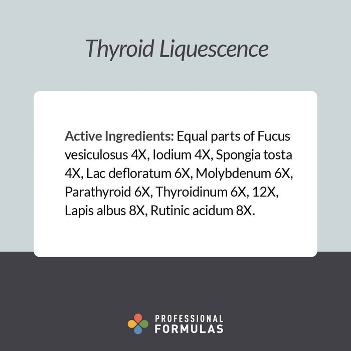 Thyroid Liquescence 4 oz by Professional Complimentary Health Formulas