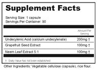 UGN - Undecylenic Acid | Grapefruit Seed Extract | Neem 90 count by BioActive Nutrients