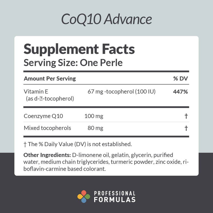 CoQ10 Advance 100 mg 60 perles by Professional Complementary Health Formulas